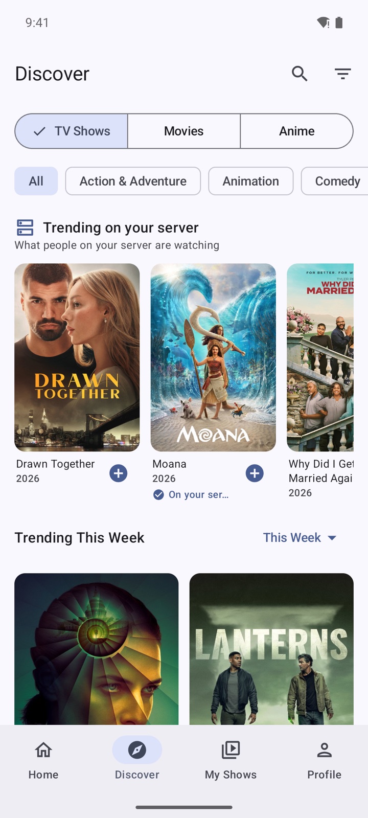 Couchmark's Discover tab on an Android phone